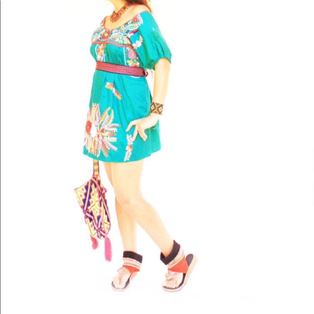 Embroidered Tunic Mexican Dress Aida Coronado